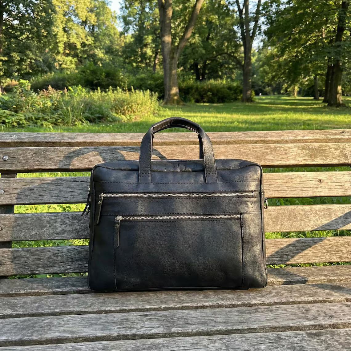 Genuine Leather Satchel Briefcase