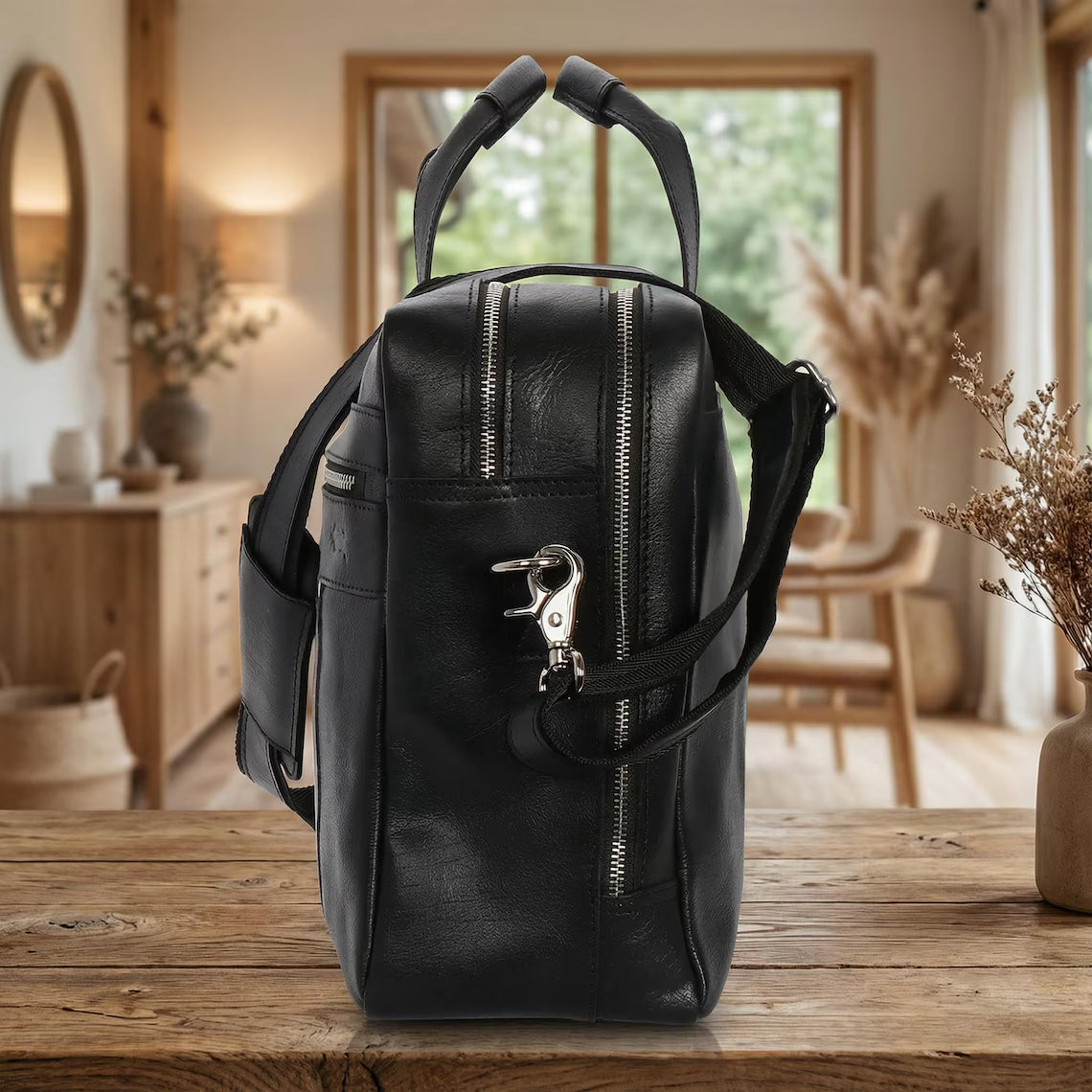 Genuine Leather Satchel Briefcase