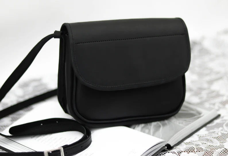 Leather Flap Crossbody Shoulder Bag